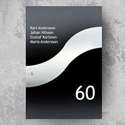 Namnskylt brevlåda - Brevlådeskylt 307: Postlåda namn