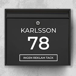 Ingen reklam tack - Ingen reklam tack C01: Brevlådaskylt med 