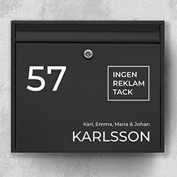 Ingen reklam tack - Ingen reklam tack C02: Brevlådaskylt med 