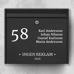Ingen reklam tack - Ingen reklam tack C03: Brevlådaskylt med 