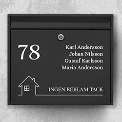 Ingen reklam tack - Ingen reklam tack C04: Brevlådaskylt med 