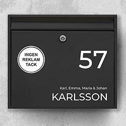 Ingen reklam tack - Ingen reklam tack C05: Brevlådaskylt med 