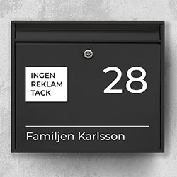Ingen reklam tack - Ingen reklam tack C06: Brevlådaskylt med 