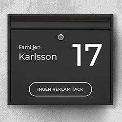 Ingen reklam tack - Ingen reklam tack C07: Brevlådaskylt med 