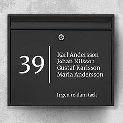 Ingen reklam tack - Ingen reklam tack C08: Brevlådaskylt med 