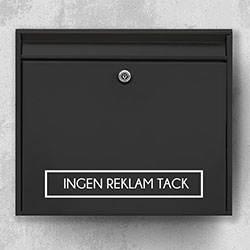 Ingen reklam tack - Ingen reklam skylt R07: INGEN REKLAM TACK