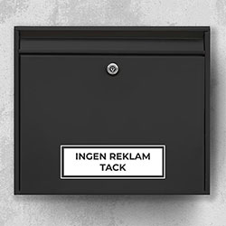 Ingen reklam tack - Ingen reklam skylt R11: INGEN REKLAM TACK